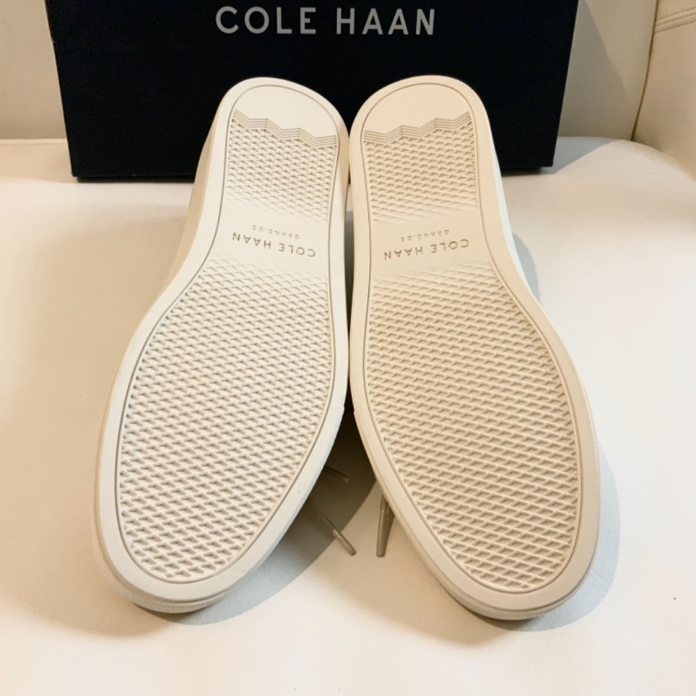 Cole Haan Grandpro Spectator 2.0 Lace Up White Ivory Beige leather Sneakers 8.5 - Picture 11 of 11